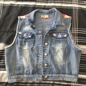L.E.I. Stars and Stripes Jean Vest